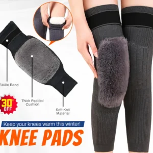 1 Pair Winter Wool Knee Warmers | Unisex Elastic Knee Brace Pads | Thermal Leg Warmers for Men & Women | Breathable & Comfortable Support